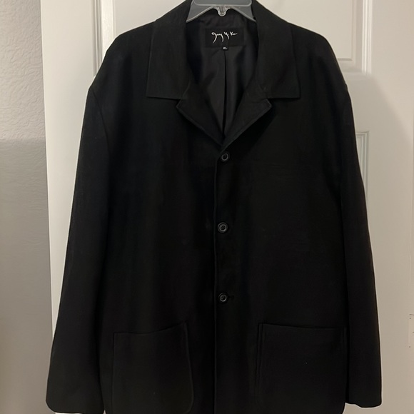 Jay Y Ko jacket XL dark grey peacoat unisex winter mid length casual preppy - Picture 3 of 15